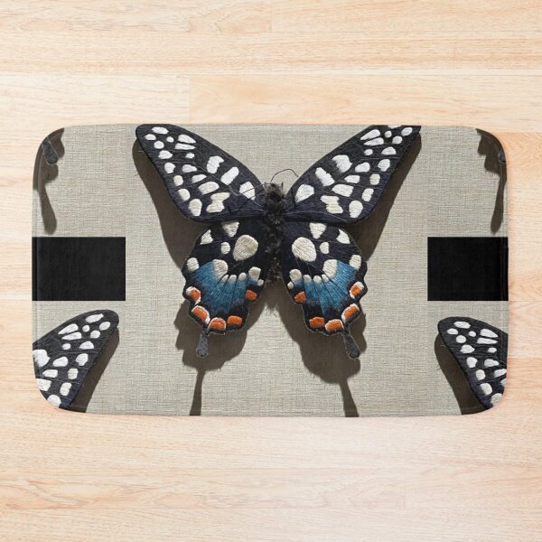 Item preview, -Butterfly Embroidery in Black and Blue designed and sold by ricoflinn.