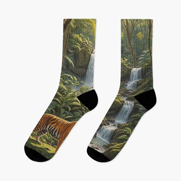Item preview, Mystical Tiger: Roaming The Jungle Waterfall Paradise designed and sold by EnchantedVista.
