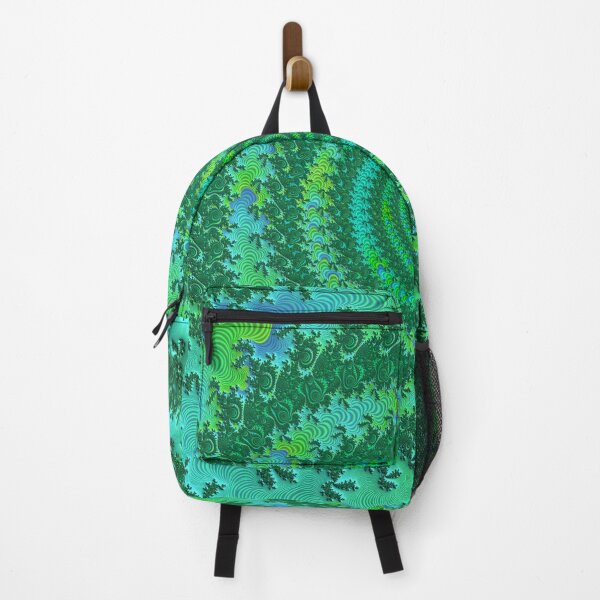 Item preview, Mandelbrot 61 - Cyan-green, fractal spiral tunnel receding into background designed and sold by Draeger0.