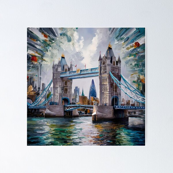 Item preview, Surrealism London Tower Bridge  designed and sold by Coolparrotgirl.