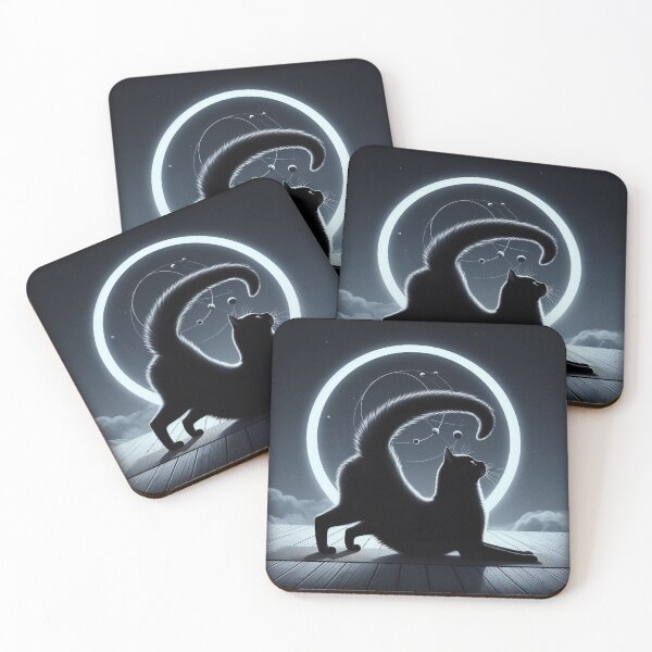 Item preview, Black Cat Doing Yoga designed and sold by KinshipArts.