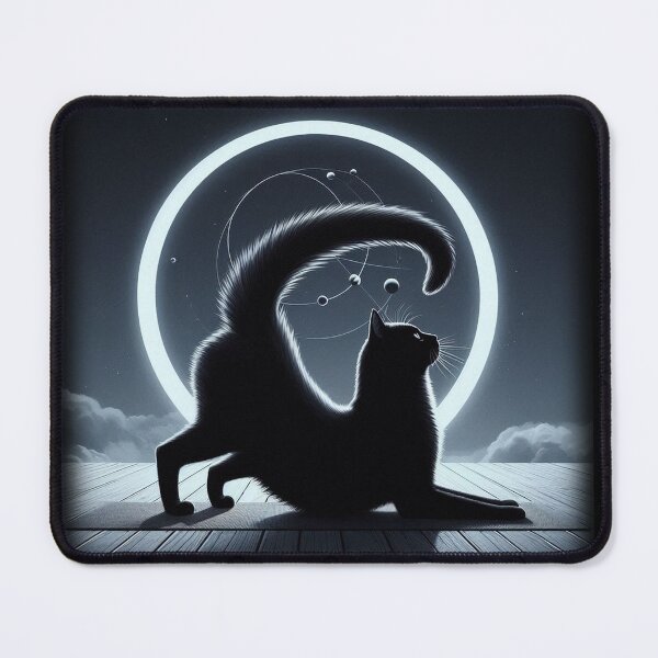 Item preview, Black Cat Doing Yoga designed and sold by KinshipArts.
