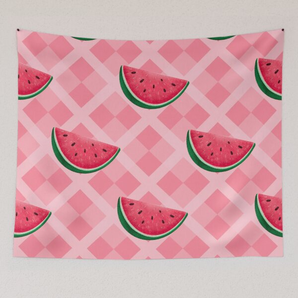 Item preview, Watermelon Pink Plaid - Gingham designed and sold by Saki Desjardins.
