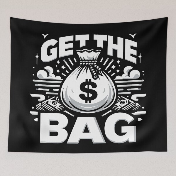 Item preview, Get The Bag Black and White Design designed and sold by Artbyminga.