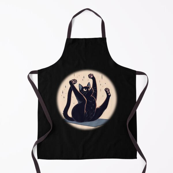 Item preview, Black Cat Doing Yoga designed and sold by KinshipArts.