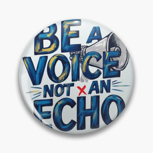 Item preview, "Be a Voice Not an Echo" Life Quote Typography designed and sold by redask2me.