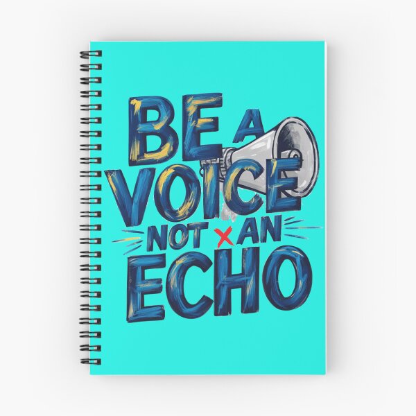 Item preview, "Be a Voice Not an Echo" Life Quote Typography designed and sold by redask2me.