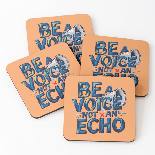Item preview, "Be a Voice Not an Echo" Life Quote Typography designed and sold by redask2me.