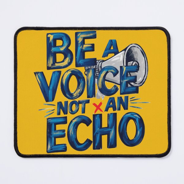 Item preview, "Be a Voice Not an Echo" Life Quote Typography designed and sold by redask2me.