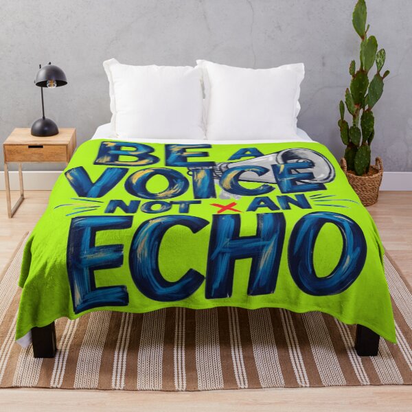 Item preview, "Be a Voice Not an Echo" Life Quote Typography designed and sold by redask2me.