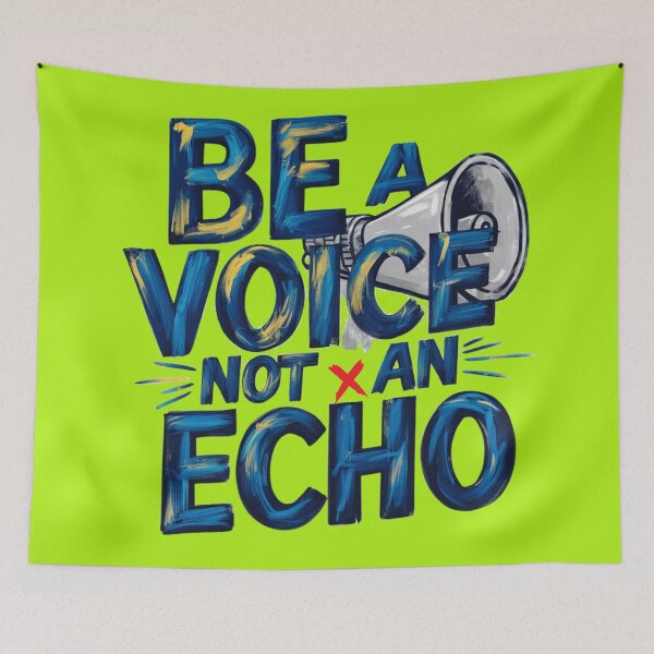 Item preview, "Be a Voice Not an Echo" Life Quote Typography designed and sold by redask2me.
