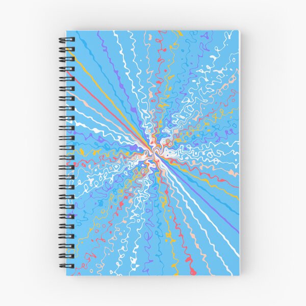 Item preview, Colorful Ripple Sun Rays Burst Sky Blue designed and sold by EvergreenMotifs.