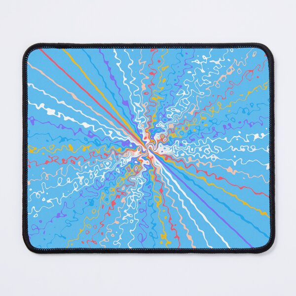 Item preview, Colorful Ripple Sun Rays Burst Sky Blue designed and sold by EvergreenMotifs.