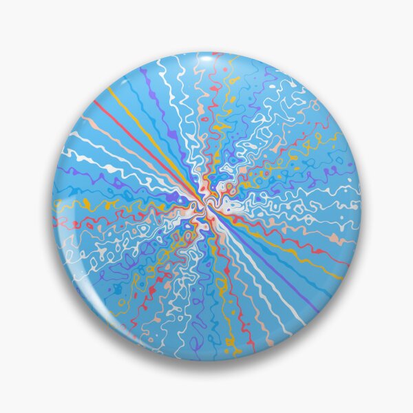 Item preview, Colorful Ripple Sun Rays Burst Sky Blue designed and sold by EvergreenMotifs.