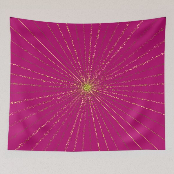 Item preview, Colorful Ripple Sun Rays Burst Purplish Red designed and sold by EvergreenMotifs.