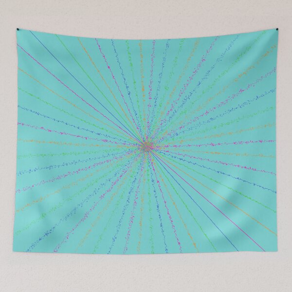 Item preview, Colorful Ripple Sun Rays Burst Light Teal designed and sold by EvergreenMotifs.