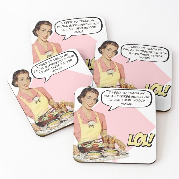 Item preview, Facial Expressions using Indoor Voice! - Office/Women's Humor designed and sold by SSustainable.