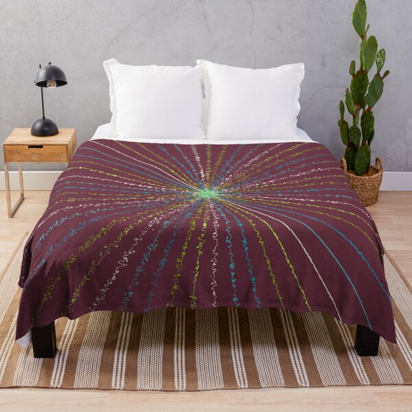 Item preview, Colorful Ripple Sun Rays Burst Burgundy designed and sold by EvergreenMotifs.