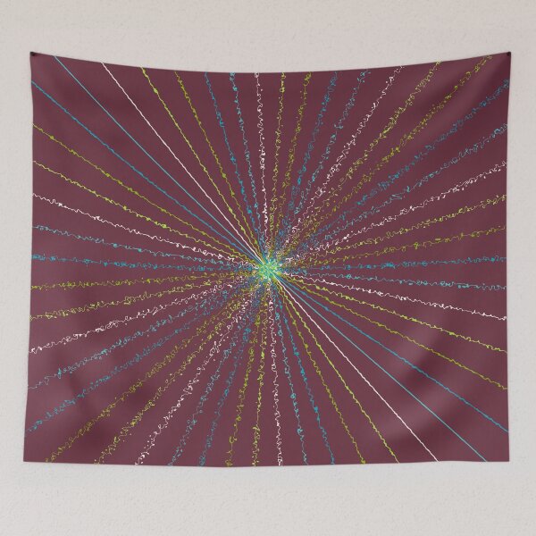 Item preview, Colorful Ripple Sun Rays Burst Burgundy designed and sold by EvergreenMotifs.