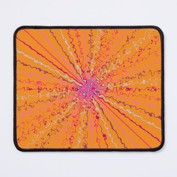 Item preview, Colorful Ripple Sun Rays Burst Orange designed and sold by EvergreenMotifs.