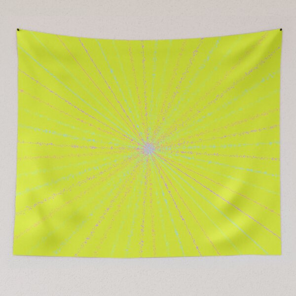 Item preview, Colorful Ripple Sun Rays Burst Yellow designed and sold by EvergreenMotifs.