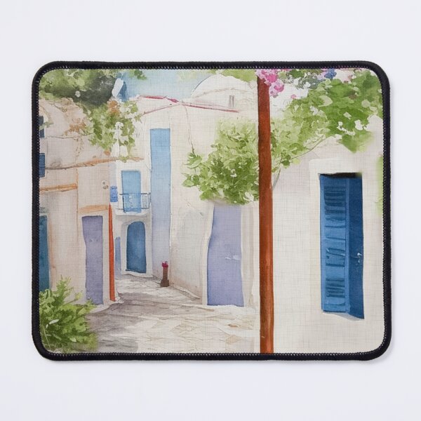 Item preview, Greece Art Print Watercolor #4 designed and sold by mythographiaart.