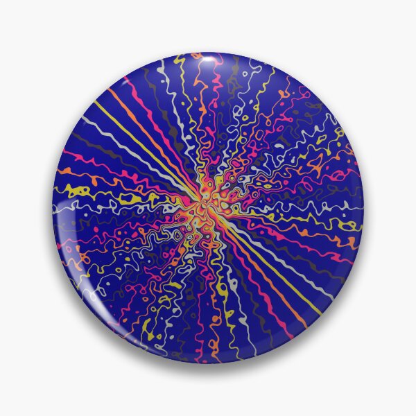 Item preview, Colorful Ripple Sun Rays Burst Blue designed and sold by EvergreenMotifs.