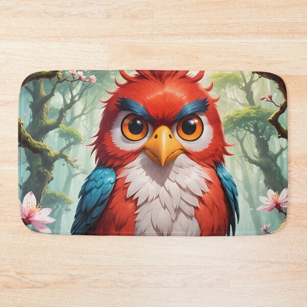 Item preview, Funny Grumpy Bird In A Sakura Tree designed and sold by TheArtOfPat.