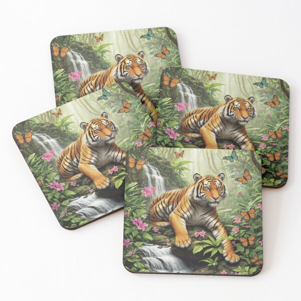Item preview, Majestic Wild Tiger Jungle Oasis designed and sold by EnchantedVista.