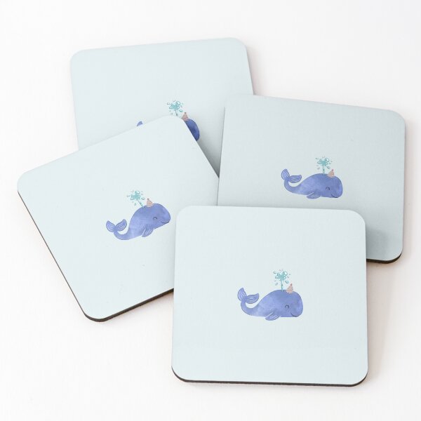 Item preview, watercolor party whale designed and sold by Morgan Taulbee.