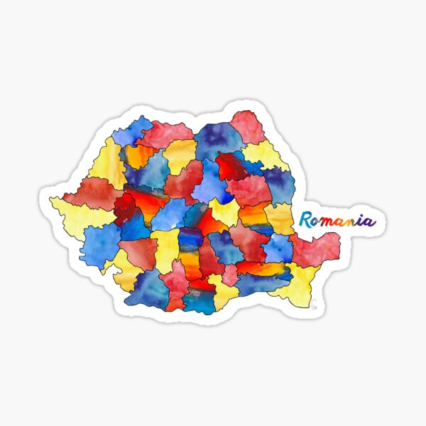 Watercolor Countries - Romania Sticker
