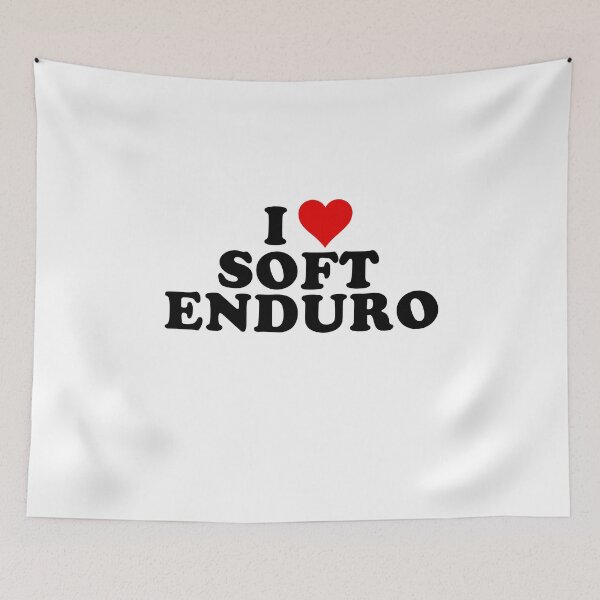 Item preview, I Love Soft Enduro - Black Text with Red Heart designed and sold by MountMercantile.