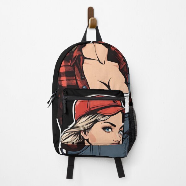 Item preview, Woman Lumberjack in Plaid Shirt Strong Woman designed and sold by Aquillashop.