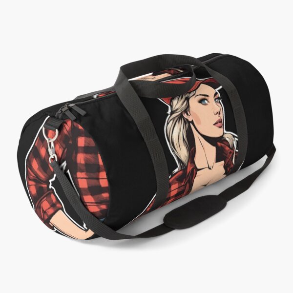 Item preview, Woman Lumberjack in Plaid Shirt Strong Woman designed and sold by Aquillashop.