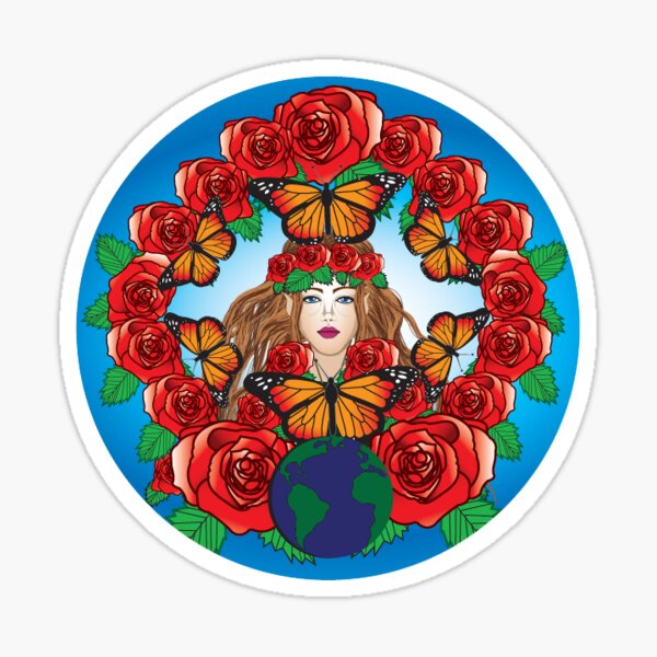 Red Rose Fairy Queen Sticker