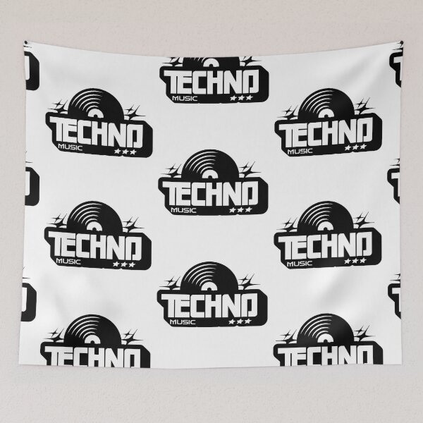 Item preview, TECHNO  - Vinyl Font (black)  designed and sold by Discothreadz.