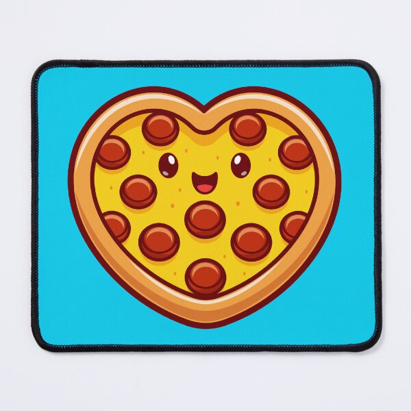Item preview, "Cute Love Heart Pizza: Cartoon Vector Icon Illustration" designed and sold by hjian8219.