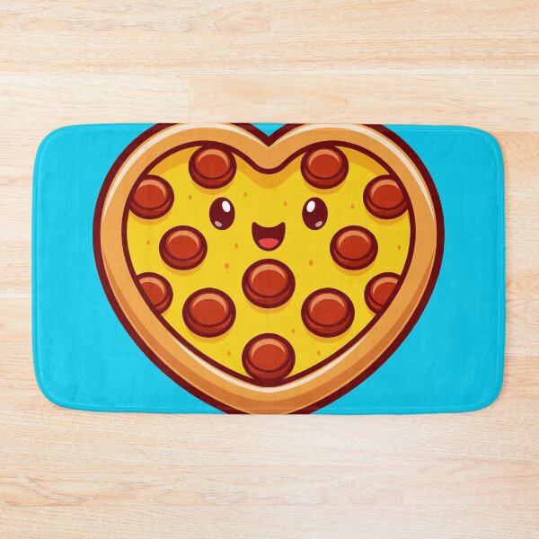 Item preview, "Cute Love Heart Pizza: Cartoon Vector Icon Illustration" designed and sold by hjian8219.