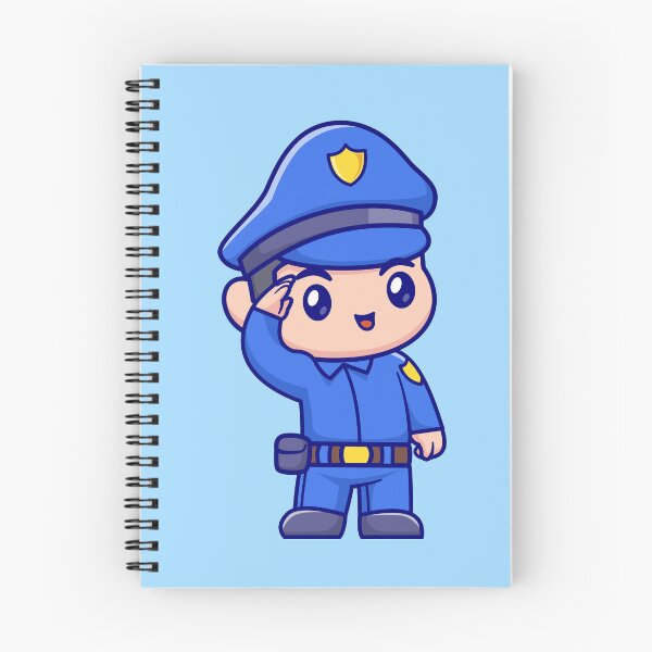 Item preview, "Cute Police Respect: Cartoon Vector Icon Illustration" designed and sold by hjian8219.
