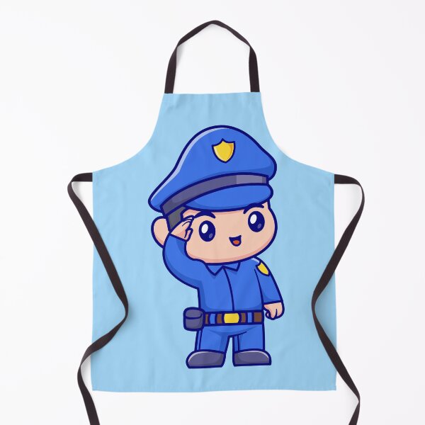 Item preview, "Cute Police Respect: Cartoon Vector Icon Illustration" designed and sold by hjian8219.