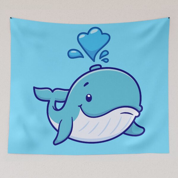 Item preview, "Cute Whale Swimming: Cartoon Vector Icon Illustration" designed and sold by hjian8219.
