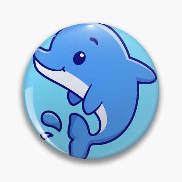 Item preview, Cute Dolphin Swimming: Cartoon Vector Icon Illustration" designed and sold by hjian8219.