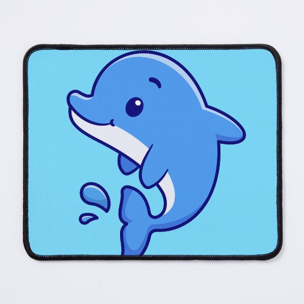 Item preview, Cute Dolphin Swimming: Cartoon Vector Icon Illustration" designed and sold by hjian8219.
