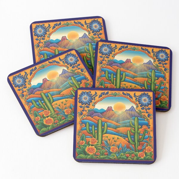 Item preview, Mexican Talavera landscape designed and sold by Kiraguapa.