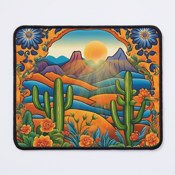 Item preview, Mexican Talavera landscape designed and sold by Kiraguapa.