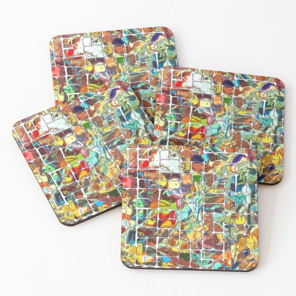 Item preview, Multicolor Mosaic Brick Squares Art designed and sold by GAP90.