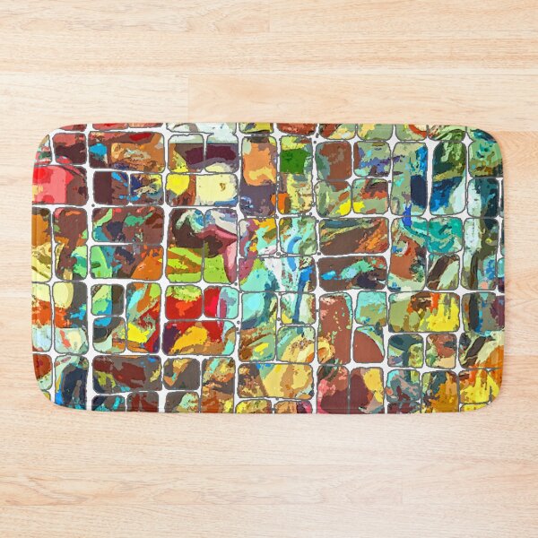 Item preview, Multicolor Mosaic Brick Squares Art designed and sold by GAP90.