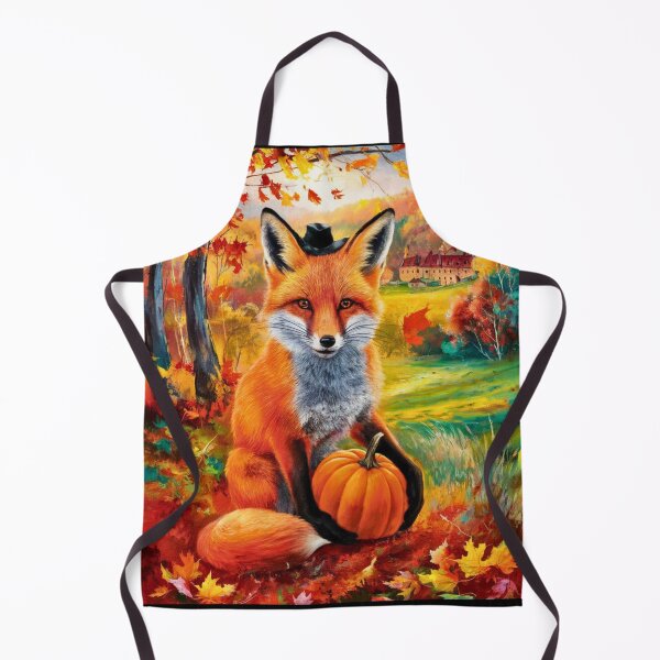 Item preview, Fox Portrait. Autumn season, fall fox, pumpkin, vintage fox, fox painting, Edgar Degas style designed and sold by FoxVibes.