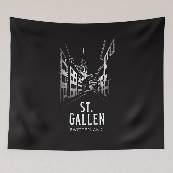 Item preview, A Vintage Travel Illustration of St. Gallen - Switzerland  designed and sold by GoodOldVintage.