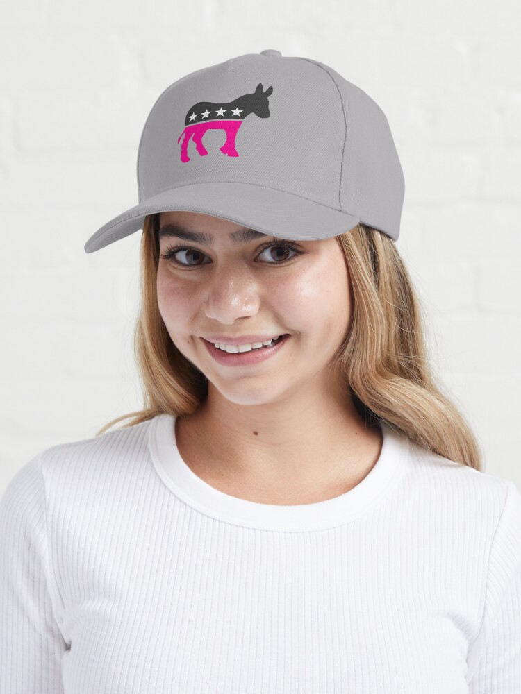 Thumbnail 6 of 7, Cap, vote democrat donkey election pink designed and sold by gossiprag.